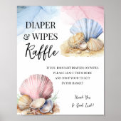 Kustschelp Luiers & Wipes Raffle Bord Poster (Voorkant)