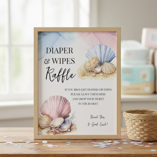 Kustschelp Luiers & Wipes Raffle Bord Poster