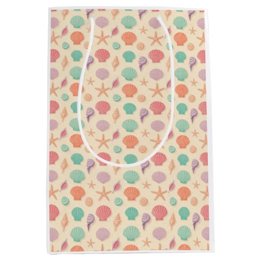 Kustschelp Patroon Medium Cadeauzakje (Voorkant)