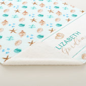 Kustschelp Strandhuis Decor Monogram Sherpa Deken (3/4)