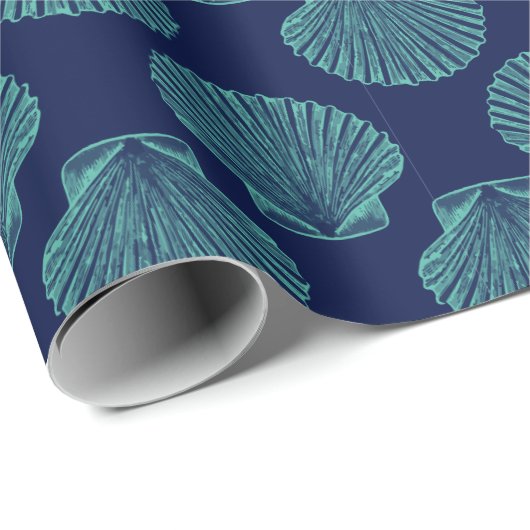 kustschelpdieren cadeaupapier (Rol Hoek)