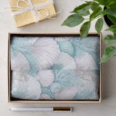 Kustschelpen & Koraal Patroon#3 ID1009 Tissuepapier (Geschenk)