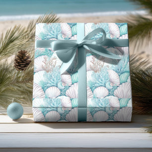 Kustschelpen & koraalpatroon#3 ID1009 Cadeaupapier