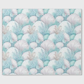 Kustschelpen & koraalpatroon#3 ID1009 Cadeaupapier (Vlak)