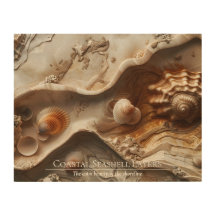 Kustschelpen Lagen Wandkunst – Oceaangeïnspireerd
