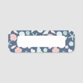 Kustschelpen Strand & Oceaan Design Naamplaatje (Voorkant)