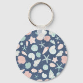 Kustschelpen Strand & Oceaan Design Sleutelhanger (Achterkant)
