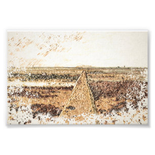 Kustschemering: Ardrossan Beach Watercolour Foto Afdruk