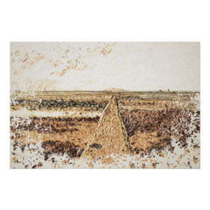Kustschemering: Ardrossan Beach Watercolour Perfect Poster