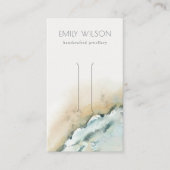 Kustscherm met golven van het Zee Zand Beach Hair  Visitekaartje (Voorkant)