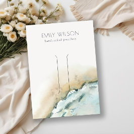 Kustscherm met golven van het Zee Zand Beach Hair  Visitekaartje