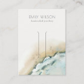 Kustscherm met golven van het Zee Zand Beach Hair  Visitekaartje (Voorkant)