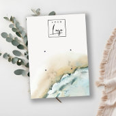 Kustscherm met golven voor Zee Zand Beach 2 Visitekaartje