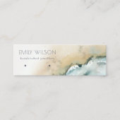 Kustscherm met golven voor Zee Zandband Mini Visitekaartje (Voorkant)