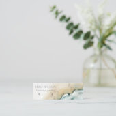 Kustscherm met golven voor Zee Zandband Mini Visitekaartje (Staand voorkant)