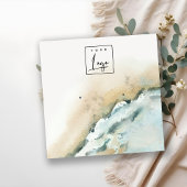 Kustscherm met golven voor Zee Zandband Vierkante Visitekaartje