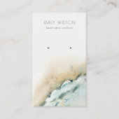 Kustscherm met golven voor Zee Zandband Visitekaartje (Voorkant)