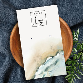 Kustscherm met golven voor Zee Zandband Visitekaartje