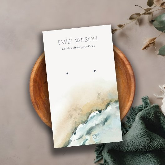 Kustscherm met golven voor Zee Zandband Visitekaartje