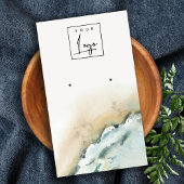 Kustscherm met golven voor Zee Zandband Visitekaartje