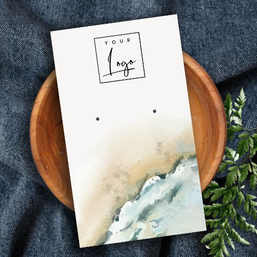 Kustscherm met golven voor Zee Zandband Visitekaartje