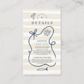 Kustschets bruiloft informatiekaartje (Voorkant)