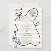 Kustschets bruiloft kaart (Voorkant)