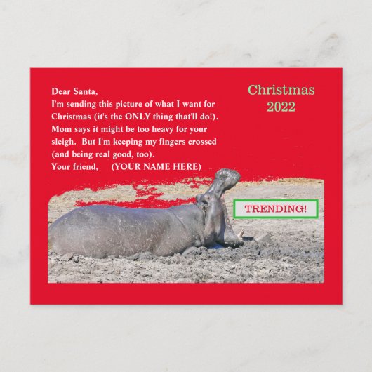 KUSTSCHIJNSEL BRIEFKAART/ALLES WAT IK WIL VOOR CHR FEESTDAGENKAART (Voorkant)