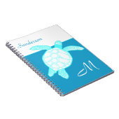 Kustschildpad Blauw Blauwgroen Notitieboek (Rechterzijde)