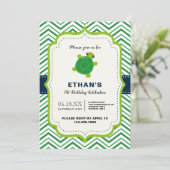 KUSTschildpad groene blauwe kawaii kinder jongens  Kaart (Staand voorkant)