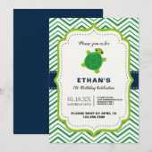 KUSTschildpad groene blauwe kawaii kinder jongens Kaart (Voorkant / Achterkant)