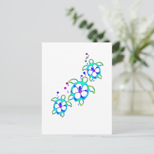 Kustschildpad Honu Hawaiian Briefkaart (Staand voorkant)