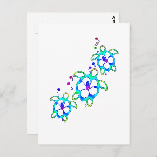 Kustschildpad Honu Hawaiian Briefkaart (Voorkant / Achterkant)