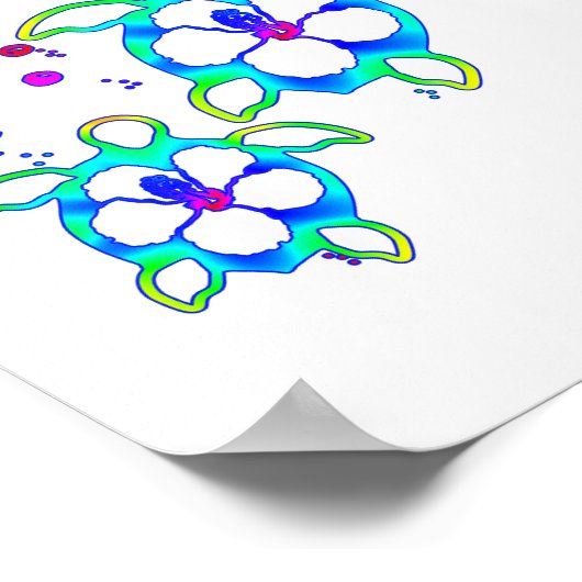 Kustschildpad Honu Hawaiian Poster (Hoek)