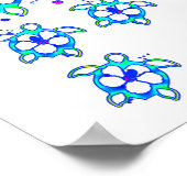 Kustschildpad Honu Hawaiian Poster (Hoek)