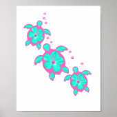Kustschildpad Honu Hawaiian Poster (Voorkant)