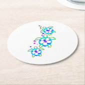 Kustschildpad Honu Hawaiian Ronde Kartonnen Onderzetter (Gebogen)