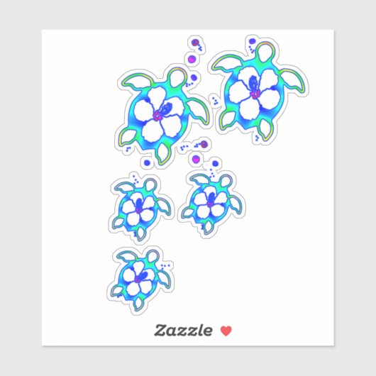 Kustschildpad Honu Hawaiian Sticker (Vel)