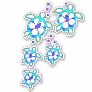 Kustschildpad Honu Hawaiian Sticker