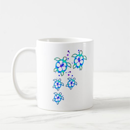 Kustschildpad Honu Hawaiian Turtles Koffiemok (Links)