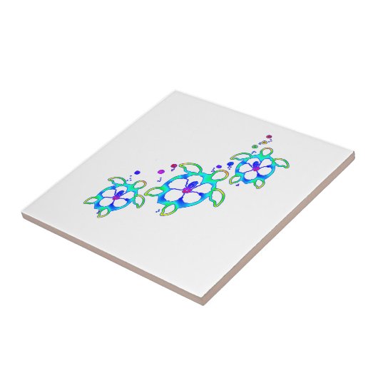 Kustschildpad Honu Hawaiian Turtles Tegeltje (Zijkant)