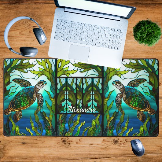 Kustschildpad Tropisch aqua groen blauw Zee Bureaumat