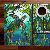 Kustschildpad Tropisch aqua groen blauw Zee Bureaumat