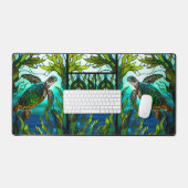 Kustschildpad Tropisch aqua groen blauw Zee Bureaumat (Keyboard & Muis)