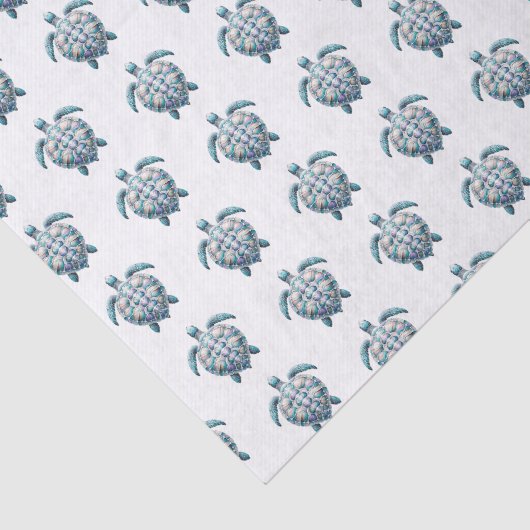 Kustschildpad van het Zee Tissuepapier (Detail)