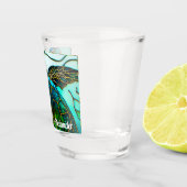 Kustschildpad Zee tropisch Blauwgroen blauw groen Shot Glas (Rechts)