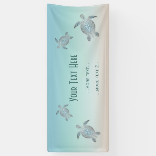 Kustschildpadden met aangrijpende stijl spandoek (Verticaal)