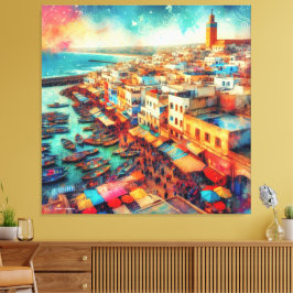 Kustschoonheid van Asilah – Marokko Canvas Afdruk