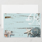 Kustschors, aquavia, blauwe zeesterren briefpapier (Voorkant / Achterkant)