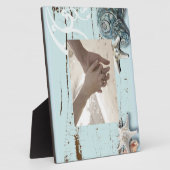 Kustschors, aquavia, blauwe zeesterren fotoplaat (Zijkant)